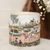Tea light Latern 10 cm with 3D illustration of JOSEF LADA "Spring", Glassor