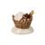 Figurka Košík s dřívím 5 / 5 / 4,5 cm, kamenina, Goebel