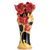 Vase 65 cm, Franz Collection Striking Vermillion Peony Vase, FRANZ porcelain