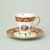 Cup tall 170 ml + sacuer 16 cm coffee, The Three Graces, gold + ruby red, Carlsbad