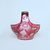 Crystal basket cut, thistle decor RUBY, 205 mm, Crystalite BOHEMIA