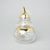 Crystal Dose "Pear" round, h. 20,5 cm, Gold + Enamel, Jahami Bohemia