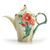 Van Gogh Poppy flower design sculptured porcelain teapot 23 cm, FRANZ Porcelain