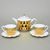 Tea / Coffee Set for 2 pers, Diamond Gold, Goldfinger Porcelain