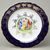 Dish round flat 31 cm (club plate), The Three Graces + gold + COBALT, Queen's crown porcelain