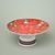 Cake stand 20 x 9 cm, red christmas decor, porcelain, EGAN