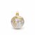 Christmas Tree Decoration Ball, 6 cm White Frost, Czech Glass christmas decorations