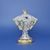 Dose on stand 23 cm (footed box) Rhapsody 23 cm gold decor, RoyalCrystal