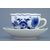 Cup and saucer B + B 0,21 l / 14 cm for coffee, Original Blue Onion Pattern