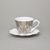 Cup 150 ml and Saucer 14 cm, Diamond Platinum, Porcelain Goldfinger