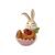 Easter bunny small stoneware figurine 7 cm in egg-shell, Goebel