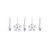 5 pcs. Christmas tree deco set, PRECIOSA crystal decorations