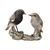 Figurine Bird of the year 2025 Black Redstart pair, 14 / 8,5 / 10,5, porcelain, Goebel