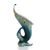 Peacock Splendor design sculptured porcelain small vase 32,5 cm, FRANZ Porcelain