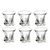 Křišťálový set odlivek whisky Cooper 6 ks, 320 ml, zlatá linka, Aurum Crystal