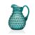 Crystal Jug 2000 ml, Aquamarin - Polka Dot, Kvetna 1794 Glassworks