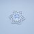 Christmas decoration - Snow flake 10,4 cm, Original Blue Onion Pattern