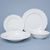 Plate set with salad bowls for 6 pers., Ophelie white, Thun 1794