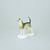 Dog on stand 4,5 x 8 x 8 cm, Pastel, Porcelain Figures Royal Dux Bohemia