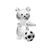 Crystal figure of The Bear With A Ball, 3 x 4 cm, Crystal Gifts and Decoration PRECIOSA