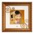 Obraz Polibek v dřevěném rámu 31,5 / 31,5 / 4,5 cm, porcelán, G. Klimt, Goebel