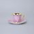 Cup 80 ml and saucer Windsor mocca, Pink, Leander 1907