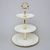 Gold band: Cake stand 3 pcs. 34 cm, Thun 1794 Carlsbad porcelain, BERNADOTTE ivory