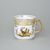 Mug Gustav 0,31 l, Hunting brown plus gold, Carlsbad porcelain