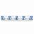 Straight Glass Candle Holder, 38 cm, Onion Pattern, WHITE, Czech Glass christmas decorations
