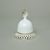 Zvonek 10 cm bílý, Byzant 404b, Růžový porcelán z Chodova