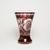 Egermann: Váza červená lazura, 18 cm, ručně zdobená