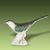 Wagtail 12 x 4 x 8 cm, Porcelain Figures Duchcov