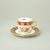 Cup 80 ml mokka + saucer 12 cm, The Three Graces, ruby red + gold, Queens Crown porcelain