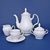 Coffee set for 6 persons, Thun 1794 Carlsbad porcelain, BERNADOTTE white