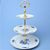 Cake stand 3 pcs. 34 cm, steel stick,Thun 1794 Carlsbad porcelain, BERNADOTTE blue rose