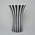 Vase Retro T 30 cm, Black & White Stripes, Goldfinger Porcelain