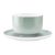 Šálek 350 ml BEZ OUŠKA na mléko / latté / polévku + podšálek 16 cm, Sento AURA home - máta, porcelán Seltmann