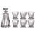 Crystal whisky set Plantica 1+6, Aurum Crystal