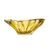 Crystal Bowl Plantica, Amber color, 33 cm, Aurum Crystal