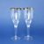 Wine Glasses 200 ml, Platinum Stripe - Etching, 20 cm, set 2 pcs., Milan Mottl