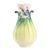 COSMOS OF COLOR-COSMOS AND BUTTERFLY DESIGN SCULPTURED porcelain small vase 20,2 cm, FRANZ porcelain