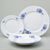 Plate set (27 cm dining) for 6 persons, Thun 1794 Carlsbad porcelain, BERNADOTTE Forget-me-not-flower