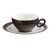 Tea cup and saucer, Trio 23602 Dark Chocolate, Seltmann Porcelain