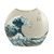 Váza 30 cm, porcelán, Velká vlna, K. Hokusai, Goebel Artis Orbis