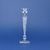 Křišťálový svícen OLYMPIA, ručně broušený, dekor bodlák, 250 mm, Crystal Bohemia Poděbrady