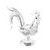 Rooster (mini) 50 x 70 mm, Crystal Gifts and Decoration PRECIOSA