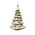 Figurka Vánoční strom ve vesnici 12,5 / 13 / 19,5 cm, kamenina, Goebel