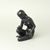 Dívka s ptáčkem a copem 18,5 x 12 x 12 cm, fond černý, Porcelánové figurky Duchcov
