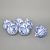 Onion Pattern Christmas Tree Decoration Balls, 8 cm WHITE - 6 pcs. Set, Czech Glass christmas decorations