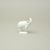 Beran 8,6 cm (kozoroh), bílá + zlato, Porcelánové figurky Duchcov